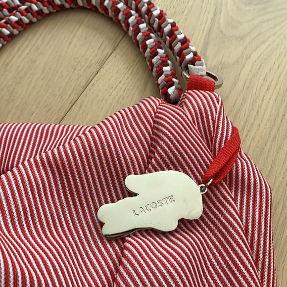 Lacoste Candy Cane Stripe Hobo Bag - Picture 3 of 14